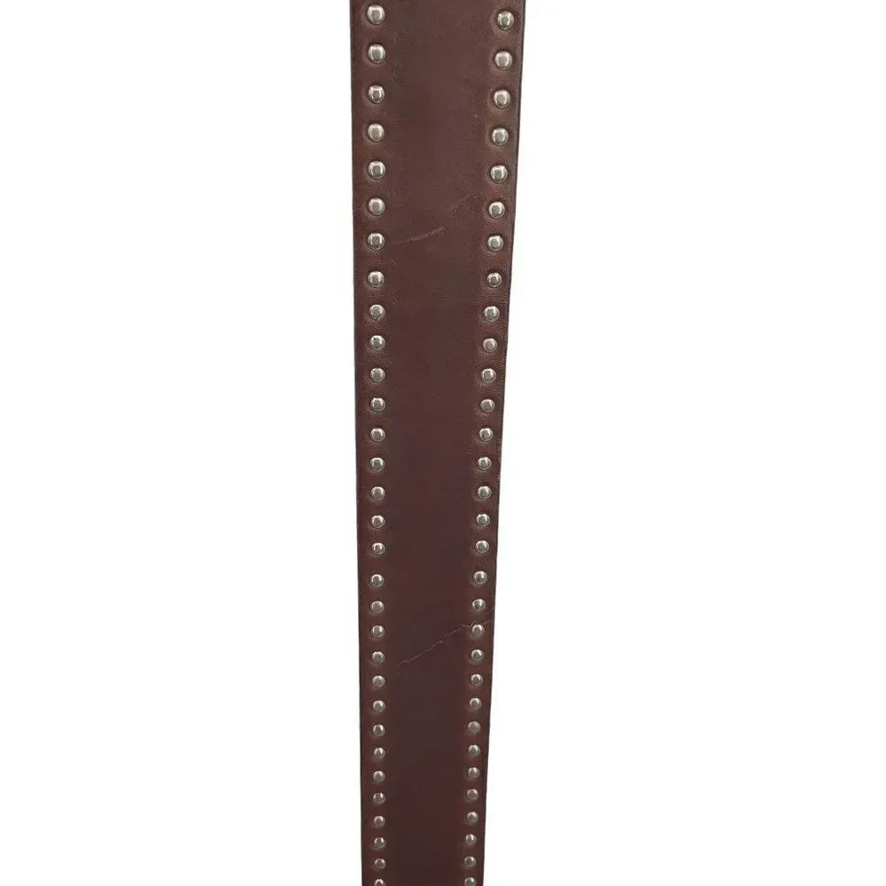 Womens Italian Leather Belt M 34